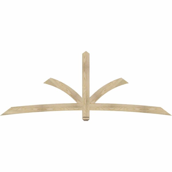 Ekena Millwork Davenport Rough Sawn Timber Gable Bracket, Douglas Fir, 96"W x 36"H x 2"D x 4"F, 9/12 Pitch GBW096X36X0204DAV00RDF - main